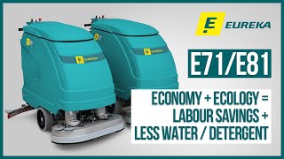 Walkbehind Scrubberdryers E71 amp E81  Eureka Industrial Floor Cleaning Machines [upl. by Nitin]