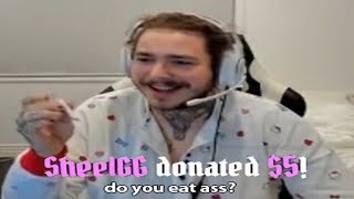 POST MALONE FUNNIEST TWITCH MOMENTS amp RAGE COMPILATION EPISODE 1 WOW [upl. by Ahsiatal]