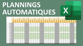 Créer des calendriers et plannings automatiques avec Excel [upl. by Eenahc]