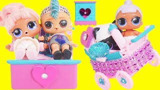 LOL Surprise Dolls Punk Boi Family Married in Custom Bedroom  Toy Egg Videos [upl. by Nerol]