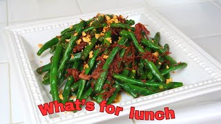 GARLIC GREEN BEANS WITH CORNED BEEF [upl. by Berman]