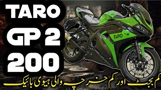 Taro GP 2 Cheapest Heavy Bike In 2024  200cc Sound Test amp Price Range [upl. by Neeluj70]