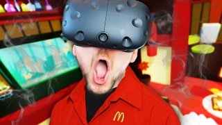 VIRTUAL REALITY MCDONALDS  Job Simulator 1 HTC Vive Virtual Reality [upl. by Aamsa]