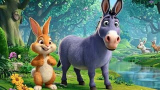 The Rabbit and the Donkey A Tale of Honesty and Hard Work Hindi stories Hindi Morel story [upl. by Kati636]