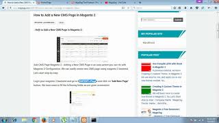 How to Add a New CMS Page in Magento 2 [upl. by Teeniv]