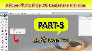 Adobe Photoshop for Beginners  Class 5  Urdu  Hindi  Brush Tool [upl. by Nylek]