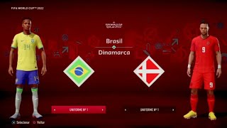 Brasil x Dinamarca  FIFA 23 Gameplay Copa do Mundo do Qatar 2022  Final [upl. by Gord]