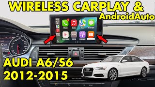 Wireless CarPlay and AndroidAuto Audi A6  S6 2012 2013 2014 2015 chassis C7 [upl. by Aisinut323]