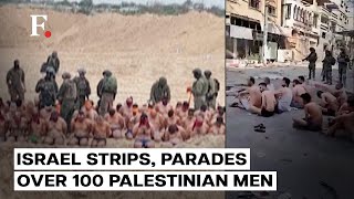 Hamas Fighters or Gaza Civilians Israel Captures Over 100 Palestinian Men Allegedly Linked To Hamas [upl. by Neyuq719]