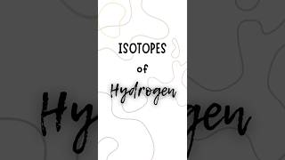 Isotopes of Hydrogen protium deuterium tritium shorts chemistry education [upl. by Acyre]