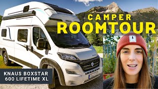 Roomtour Camper  KNAUS Boxstar 600 Lifetime XL  Kastenwagen Fiat Ducato  Vanlife VLOG 57 [upl. by Eissen]