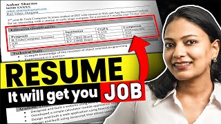 Resume Samples for Freshers  Tips to Make a Resume For Job  Internshala [upl. by Milford]