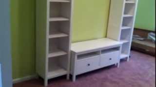 ikea hemnes tv stand assembly service video in Chevy chase md by Furniture Assembly Experts LLC [upl. by Enerehs]