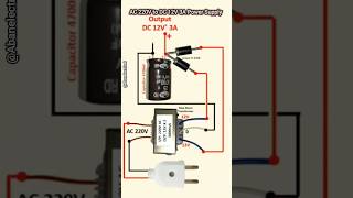 AC to DC 12V 3A Power Supply electrical power shorts [upl. by Riordan]