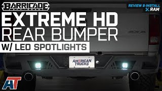 20092018 Ram 1500 Barricade Extreme HD Rear Bumper w LED Spot Lights Review amp Install [upl. by Marie-Ann]