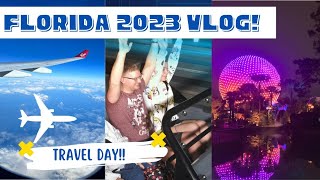 Florida 2023 VLOG Travel Day  Day 1 Manchester to Orlando International ✈️ Disney WorldEpcot [upl. by Anaitak]