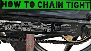 How to chain adjust Honda Unicorn 150 bike at HAME IN HINDI S ADVICE [upl. by Ttenrag]