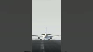 Xplane 11 cross wind Saudi Airbus A321 lands Algiers airport [upl. by Judah]