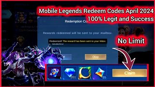 mobile Legends redeem codes April 03 2024  MLBB redeem codes today Free Emotes claim it [upl. by Aubigny118]