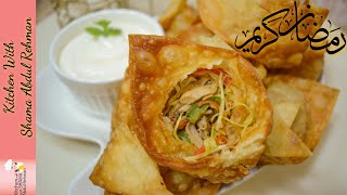 Spring Wontons Recipe  Chinese Vegetable Wonton  Ramadan Special Recipe 2023  Kitchen With Shama [upl. by Milde]