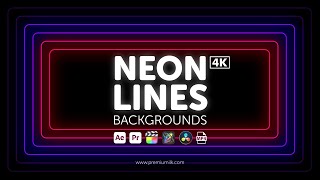 Neon Lines Backgrounds After Effects  Premiere Pro MOGRTs  4K MP4 [upl. by Riesman725]