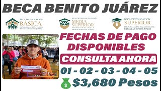 01 de noviembre Fechas disponibles para los beneficiarios de la Beca Benito Juárez 2024 [upl. by Githens]