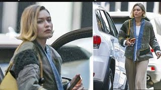 Gigi Hadid Rocks Trendy Layered Look in NYC After Girls Night Out with Taylor Swift [upl. by Atiuqrehs]