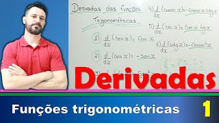 Derivadas de funções trigonométricas Aula 1  Como derivar senx cosx tgx secx cossecx e cotgx [upl. by Hasen]