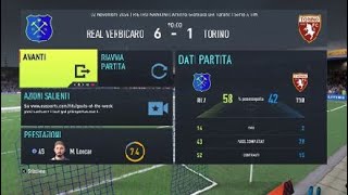 FIFA 22 Modalità Carriera 11 giornata della Serie A Enilive Real Verbicaro Torino [upl. by Eirrek457]