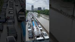 Flooding On Toronto Freeway  ViralHog [upl. by Fillander]