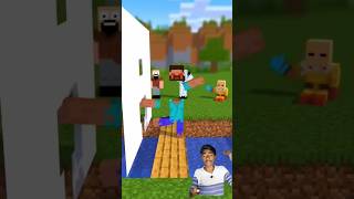 HELP Herobrine Hole In The Wall in Minecraft minecraft viral shorts [upl. by Adnol]