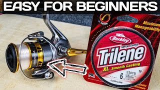 How to Spool a Spinning Reel  TIPS to Help Beginners [upl. by Barbara]