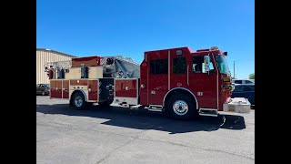 SFEV  At the Sutphen factory  Pinning the Ladder on Indian River County Fire Rescues SL75 aerial [upl. by Sewoll]