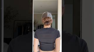 EASY MESSY BUN WITH A HAT [upl. by Cornie]