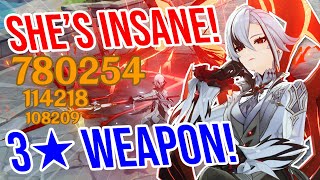 C0 Arlecchino is CRAZY 3★ Weapon Showcase Genshin Impact [upl. by Ahsitul499]