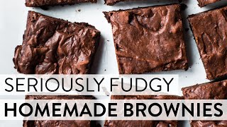 Seriously Fudgy Homemade Brownies  Sallys Baking Recipes [upl. by Ymot]