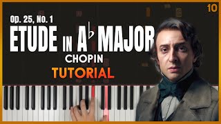 ETUDE op 25 no 1 in A flat Major by Chopin  Piano Tutorial Part 1 [upl. by Qifar]