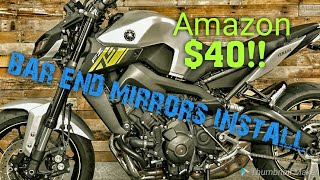 Motorcycle Bar End Mirrors FZ09 MT09 FZ07 [upl. by Docilla]