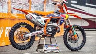 Inside Aaron Plessingers Factory Red Bull KTM 450SXF  Motocross Action Magazine [upl. by Natsyrt]