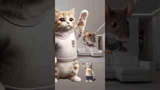 Cute Cat vs Kitten Crunch Time animation shorts cutecat [upl. by Tammi191]