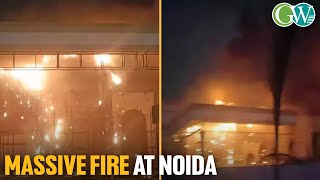 NOIDA MASSIVE FIRE ENGULFS BANQUET HALL 1 DEAD [upl. by Nayar852]