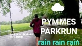 Running at Pymmes parkrun beautiful route and pouring rain [upl. by Nova]