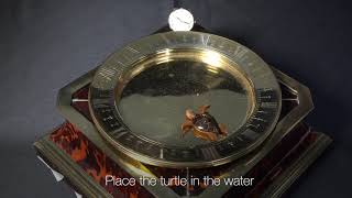 Gübelin Very Fine and Rare Gilt Silver Floating Turtle Mystery Clock circa 1925 [upl. by Alben]