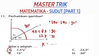 TRIK  MATEMATIKA  SUDUT PART 1 MENENTUKAN NILAI X PADA SUDUT PENYIKU MFMKMATEMATIKA SUDUT MAT [upl. by Aeikan937]