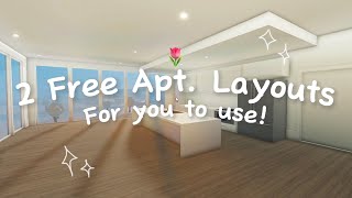 ♡︎2 free apartment layoutsspeedbuild  Welcome to Bloxburg♡︎ [upl. by Sosthina165]