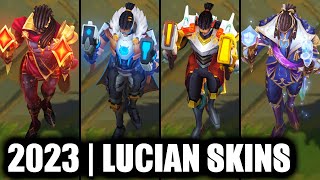 ALL LUCIAN SKINS SPOTLIGHT 2023  League of Legends [upl. by Odranar222]