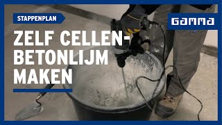 Cellenbetonlijm maken in 3 stappen  GAMMA België [upl. by Ayotl]