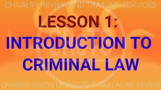 Chapter 01 Lecture on Criminal Justice Today [upl. by Hnahym694]