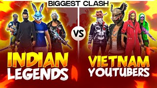 FREE FIRE BIGGEST CLASH WAR LIVE BETWEEN INDIAN SERVER VS VIETNAM  GARENA FREE FIRE LIVE [upl. by Crispas]