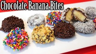 Chocolate Banana Bites Recipe  Frozen Banana Bites  How to Make Chocolate Banana Bites [upl. by Nnylhtak162]